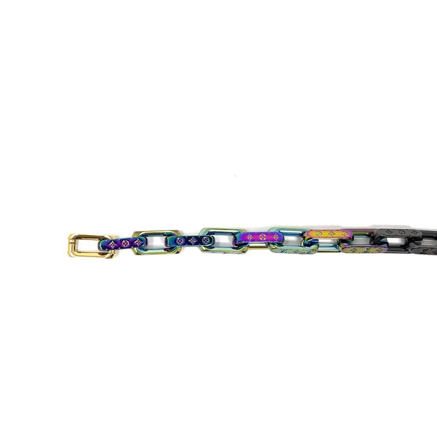 Louis Vuitton Monogram Colors Chain Bracelet w Tags Size L