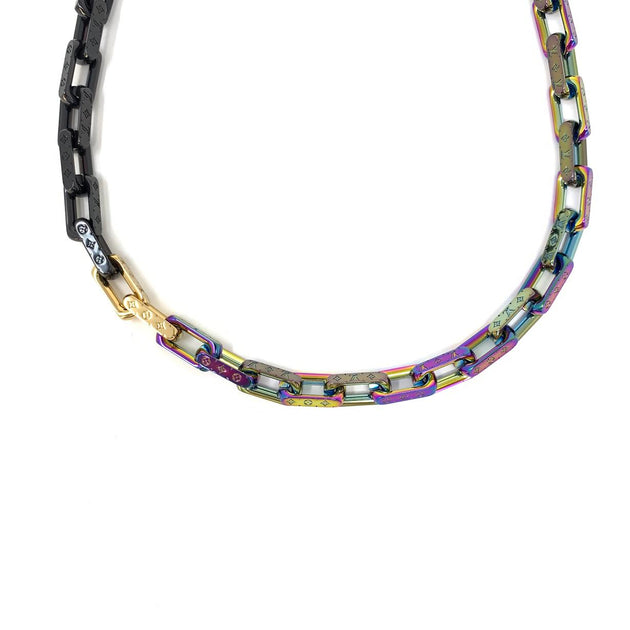 Louis Vuitton Enamel Monogram Party Necklace w/ Tags - Blue,  Palladium-Plated Chain, Necklaces - LOU539731