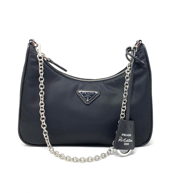 Prada Pochette in Black Leather – Fancy Lux