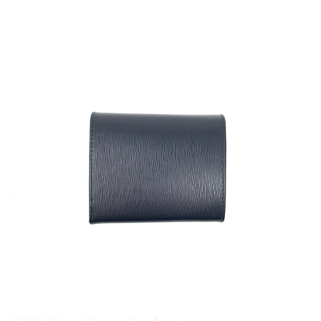 Prada Black Vitello Move Leather French Compact Wallet Prada
