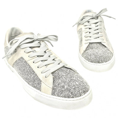 Tods sneakers off white black gray tweed suede