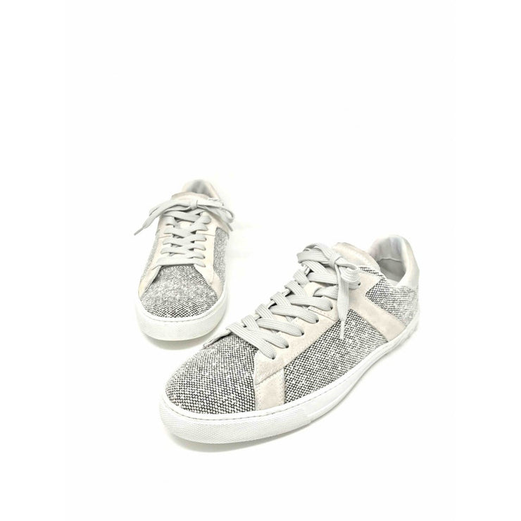 Tods sneakers off white black gray tweed suede