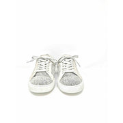 Tods sneakers off white black gray tweed suede