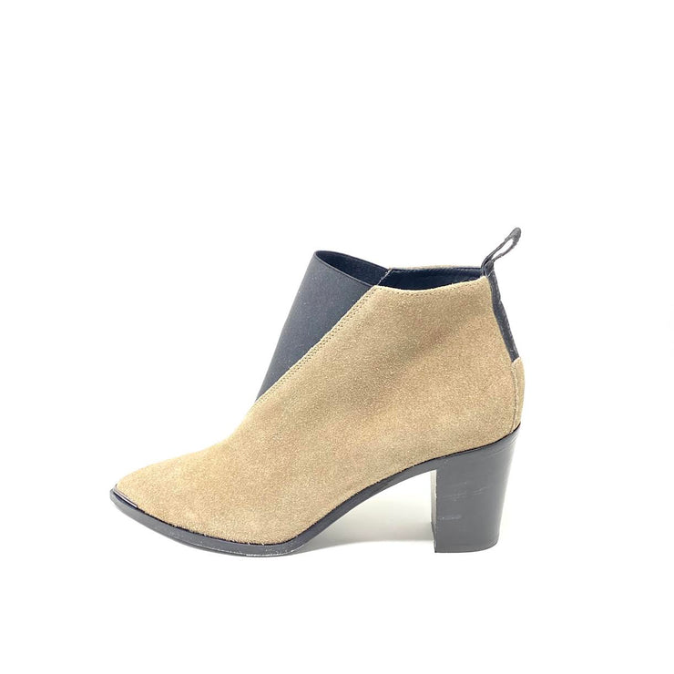 Acne Studios Suede Pointed-Toe Booties Elastic Tape Consignment Shop From Runway With Love