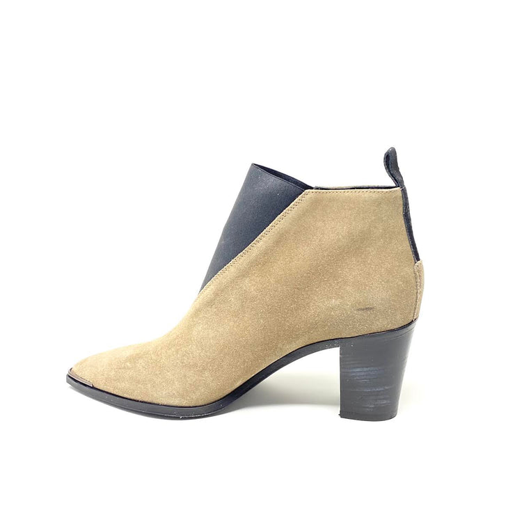 Acne Studios Suede Pointed-Toe Booties Elastic Tape Consignment Shop From Runway With Love