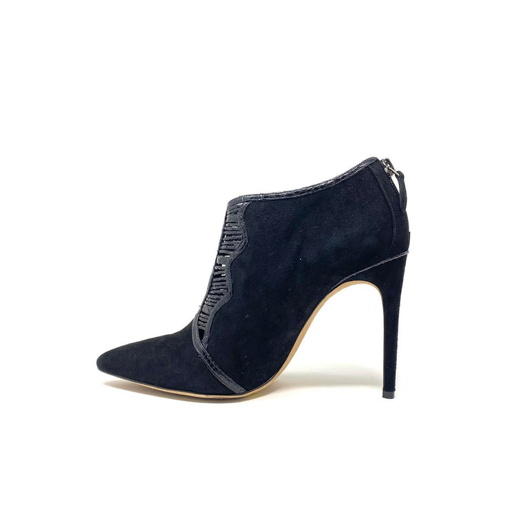 Alexandre Birman Pointed Toe Python Black Snakeskin Booties Suede Consignment Shop From Runway With Love