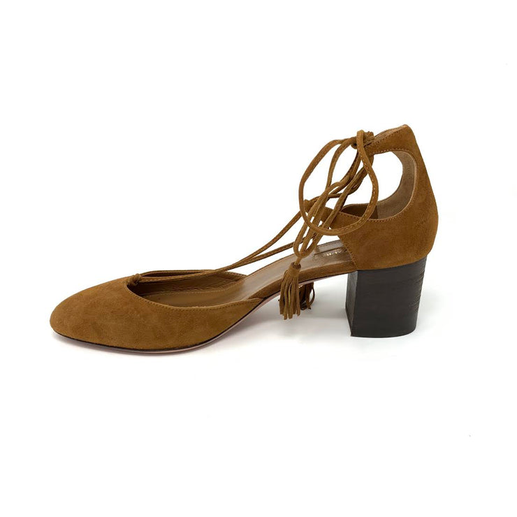 Aquazzura Boheme Tassel Suede Shoes w/ Tags - Size 40