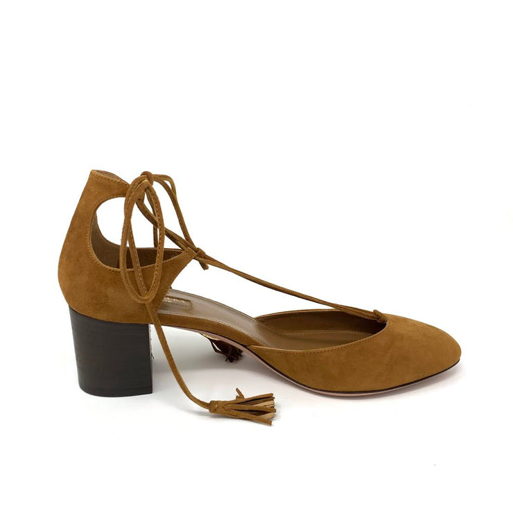 Aquazzura Boheme Tassel Suede Shoes w/ Tags - Size 40