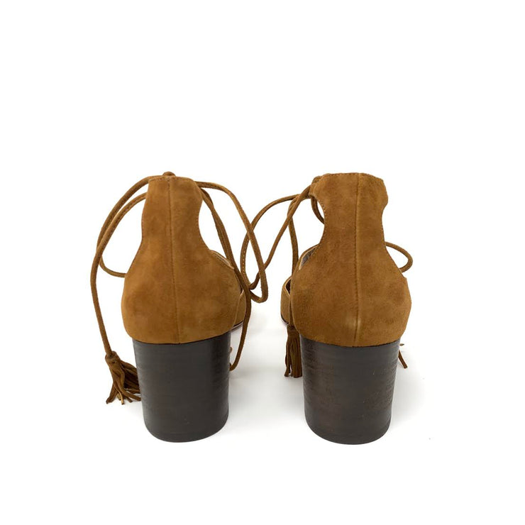 Aquazzura Boheme Tassel Suede Shoes w/ Tags - Size 40