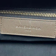 Balenciaga Suede Padlock Work Satchel Brown Gold Handbag Consignment Shop From Runway With Love