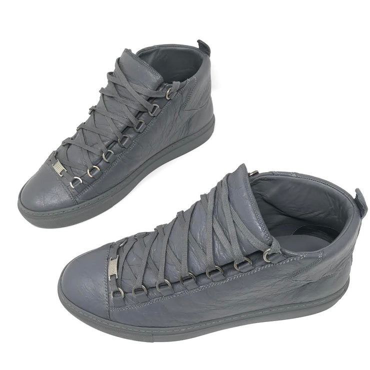 Balenciaga High Top Arena Sneakers in Gray - Size 9