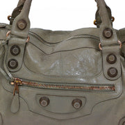 Balenciaga Giant 21 Work Bag in Beige Rose Gold Designer consignment From Runway With Love