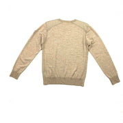 Belstaff Crew Neck Rib Knit Sweater Beige Consignment Shop From Runway With Love