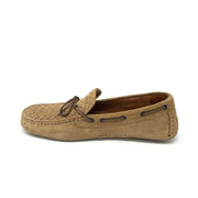 Men's Bottega Veneta Tan Intrecciato Suede Loafers Designer Consignment From Runway With Love