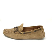 Men's Bottega Veneta Tan Intrecciato Suede Loafers Designer Consignment From Runway With Love