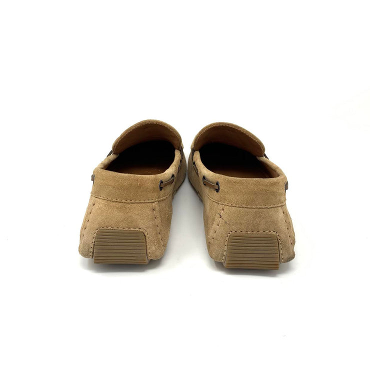 Men's Bottega Veneta Tan Intrecciato Suede Loafers Designer Consignment From Runway With Love
