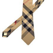 Burberry Silk Check Print Tie Camel Brown Nova Check Consignment Shop From Runway With Love