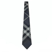 Burberry Silk Nova-Check Print Mens Tie Gray Consignment Shop From Runway With Love