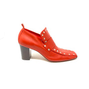 Celine Red Leather Studded Heels Pumps Phoebe Philo Consignment Shop From Runway With Love