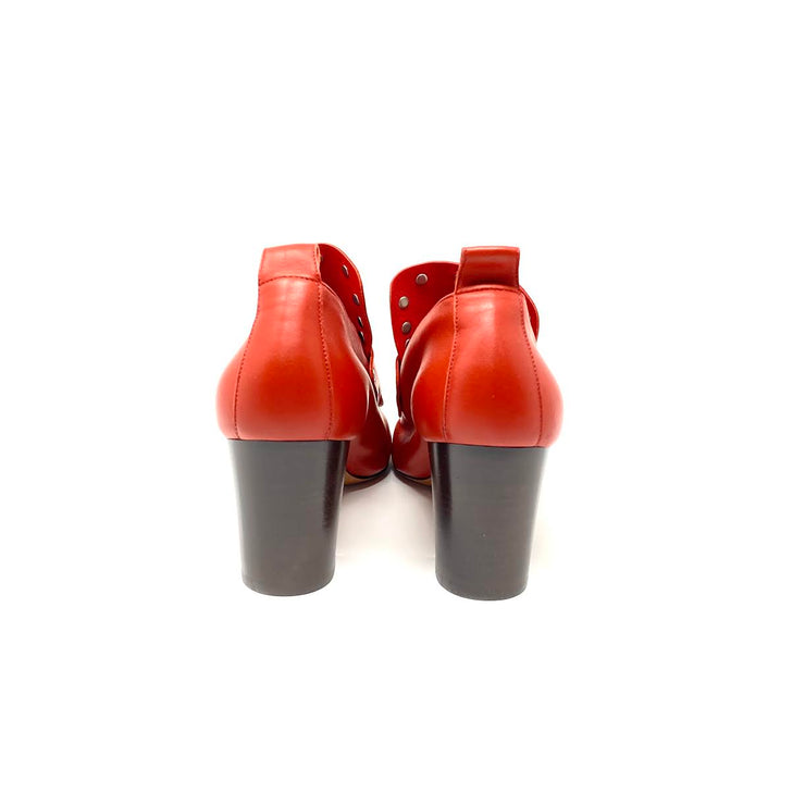 Celine Red Leather Studded Heels Pumps Phoebe Philo Consignment Shop From Runway With Love
