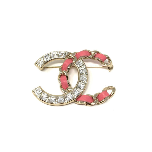 【CHANEL】l CC-logo brooch★シャネル【ランク:A】 CHANEL CC LOGO Brooch Pin Black/White Gold NWT 2023 Italy