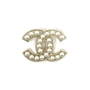 Chanel classic Faux Pearl CC Brooch gold consignment shop from runway with love