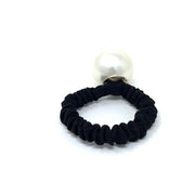 Chanel Faux Pearl Hair Tie headband consignment shop from runway with love