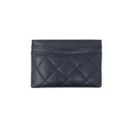 Chanel Caviar Leather Black Quilted CC Card Holder Consignment Shop From Runway With Love