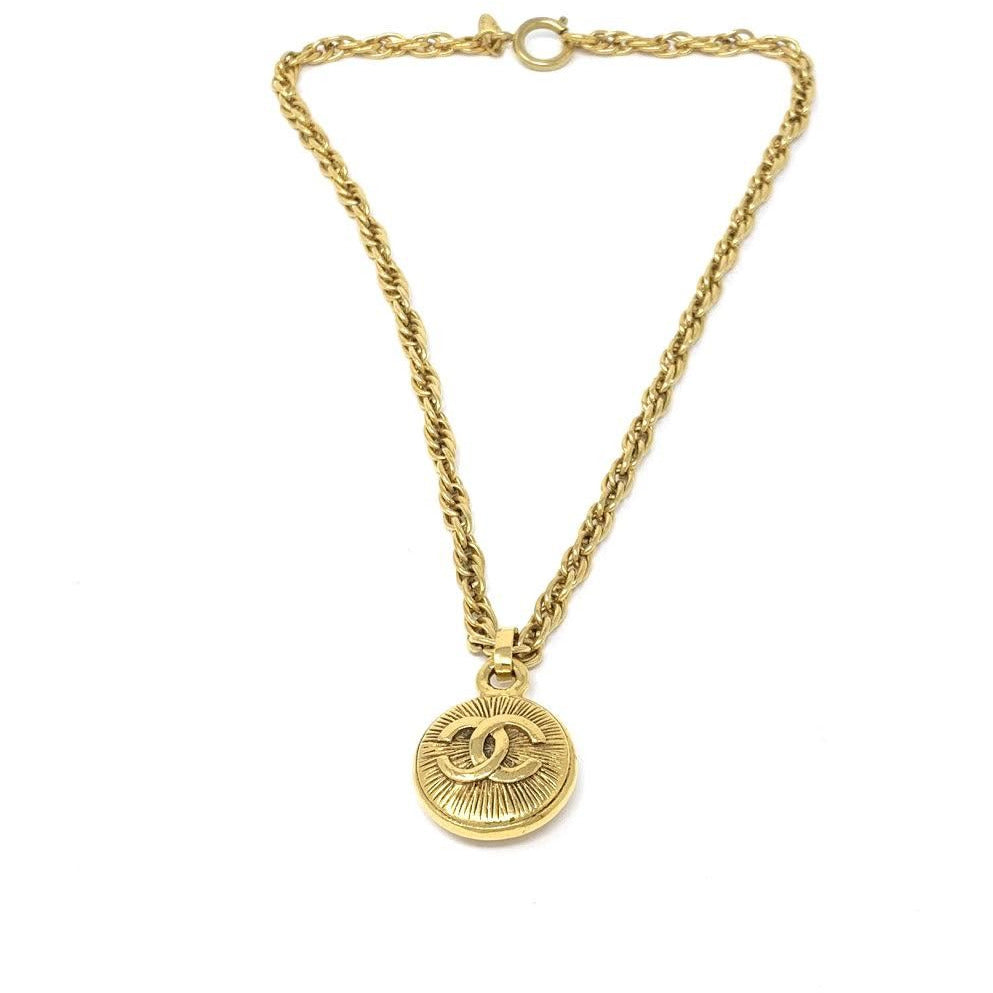 Chanel CC Logo Starburst Pendant Necklace