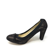 Chanel CC Round-Toe Suede Pumps Designer Consignment From Runway With Love