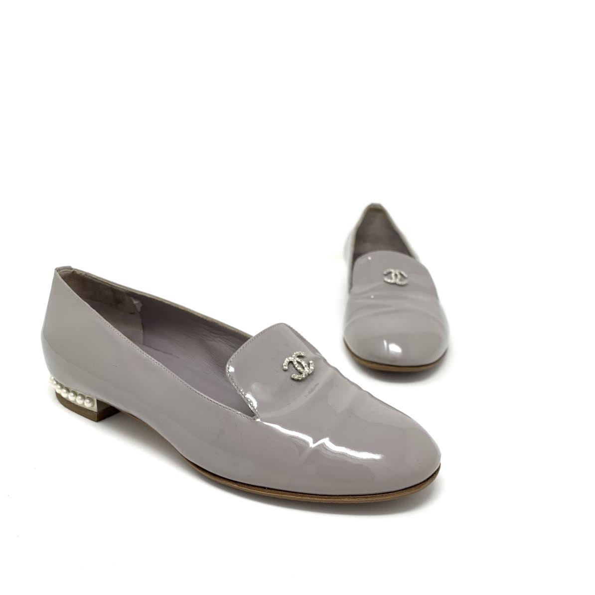 Chanel Patent Leather Flats - Size 37.5