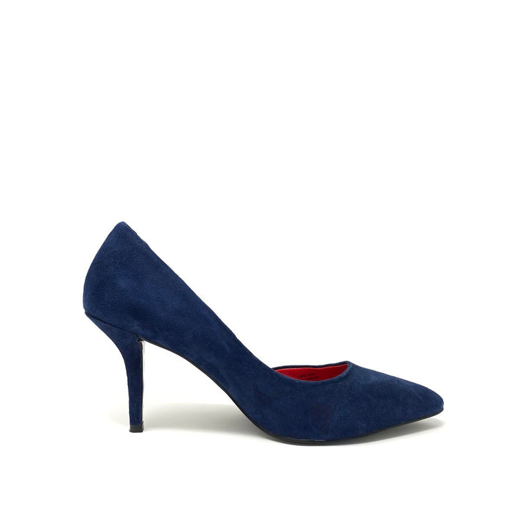 Charles Jourdan Blue Suede Heels designer consignment From Runway With Love Cancer research Charity donation