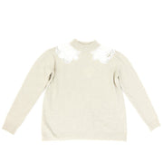 Chloe wool and cashmere sweater with lace detail around the collar