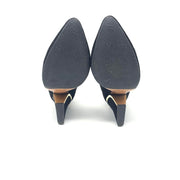 Chloe Black Suede Wedges with Gold Trim Designer Consignment From Runway With Love