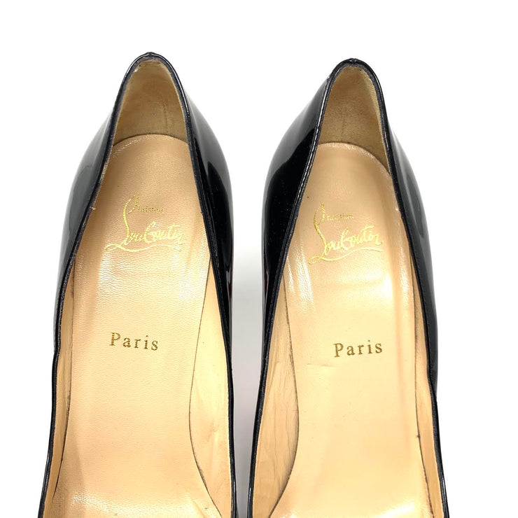 Christian Louboutin Patent Leather Pigalle Follies 100 Pumps Heels Consignment Shop From Runway With Love