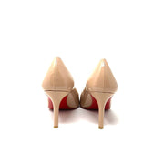 Christian Louboutin Simple Patent Leather Pumps Nude Beige Consignment Shop From Runway With Love