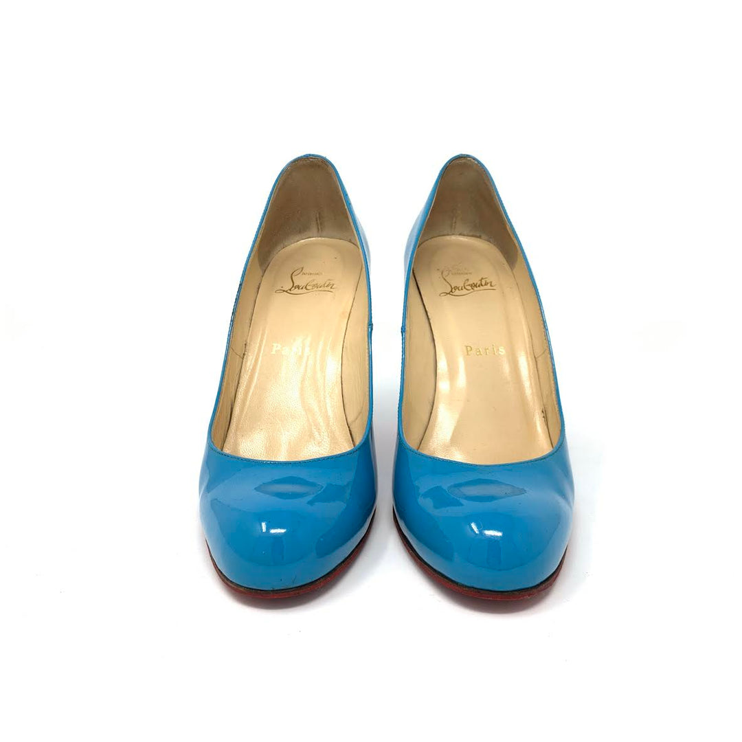 Christianlouboutinシンプルパンプス　37.5 ブルー Christian Louboutin Heels in Teal - Size 37.5