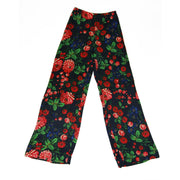 Club Monaco Ahnn high waisted pants in black with multi colored floral print