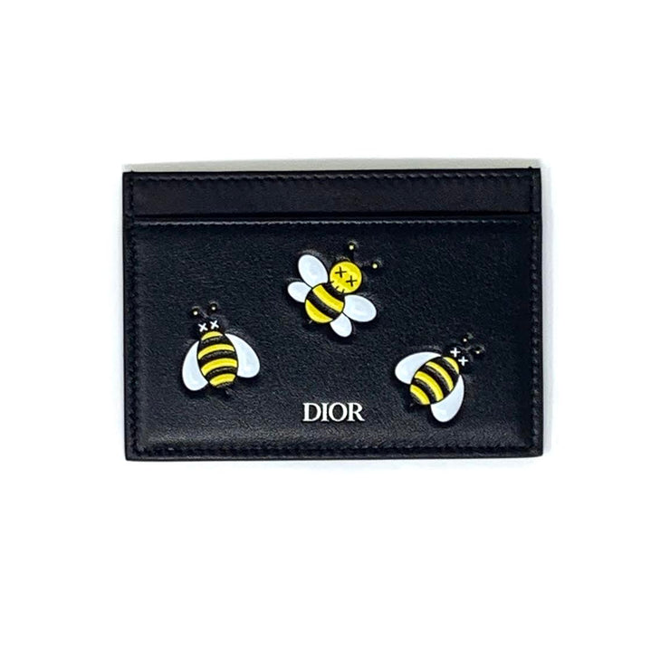 Dior X Kaws Card Holder Yellow Bees Designer Consignment From Runway With Love
