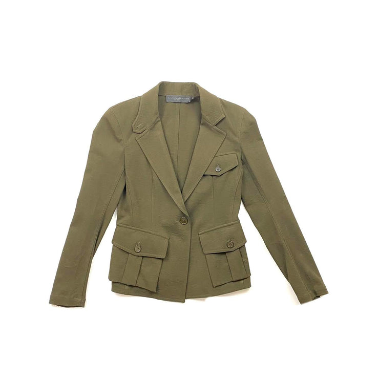 Donna Karan Notch Lapel Wool Blazer Consignment Shop From Runway With Love