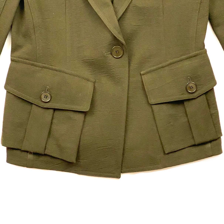 Donna Karan Notch Lapel Wool Blazer Consignment Shop From Runway With Love