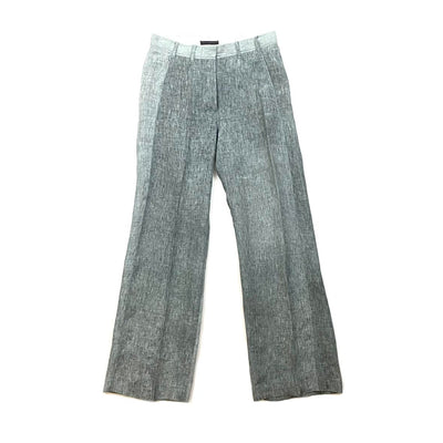 Donna Karan Linen High-Rise Pants Gray Consignment Shop From Runway With Love
