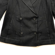 Donna Karan Linen Blazer Jacket Black Consignment Shop From Runway With Love