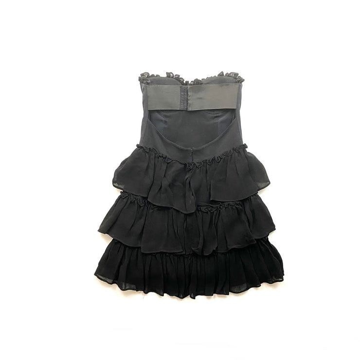 Elizabeth and James Strapless Mini Dress  Black Bustier Consignment Shop From Runway With Love