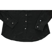 Equipment silk button down blouse with embroidered snake and floral detail 