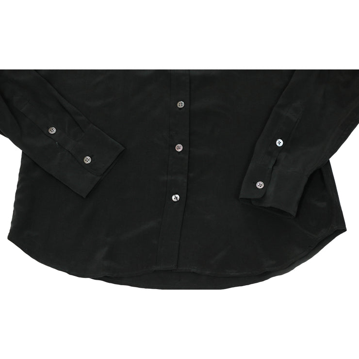 Equipment silk button down blouse with embroidered snake and floral detail 