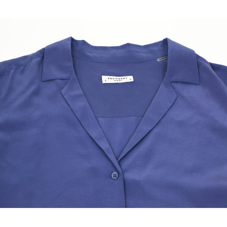 Purple Equipment silk top with long sleeves