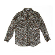 Equipment Silk Blouse with Leopard Print