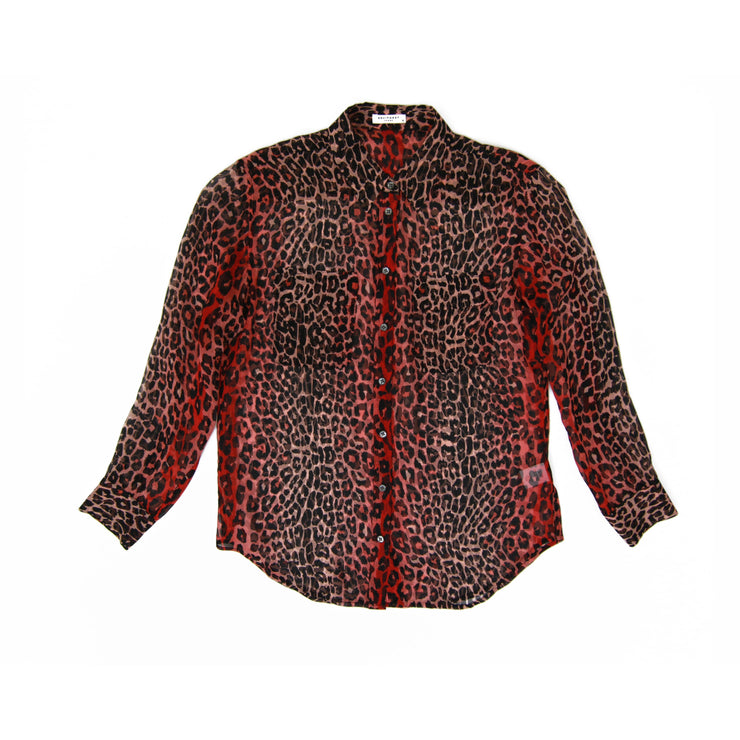 Equipment Shirt with Red leopard print designer consignment 