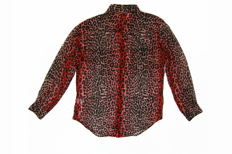 Equipment Shirt with Red leopard print 